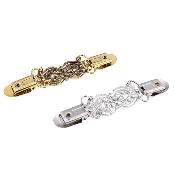 1X Sweater Shirt Crystal Women Cardigan Scarf Clip Clasps Decor Dress Cinch Retr