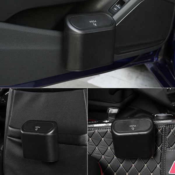 2X Car Trash Bin Door Hanging Trash Can Portable Rubbish Garbage Car Storage Box