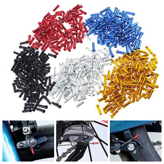 100PCS  Bicycle Cable End Caps MTB Bike Brake Shifter Aluminum Wire Cable Tip AU