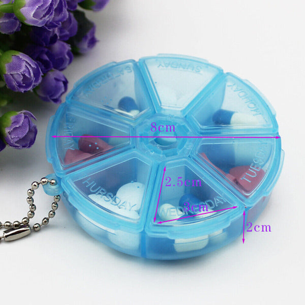 Pill Box Medicine Organizer Dispenser Box Case Travel Tablet Container Holder - Lets Party