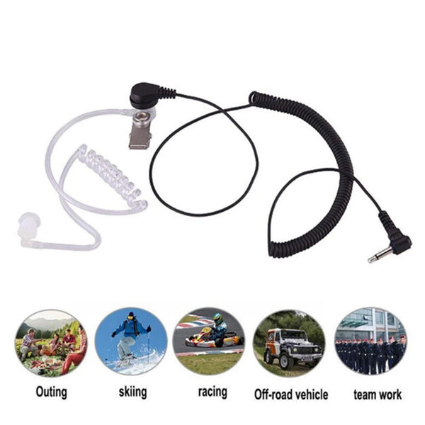 3.5mm Transparent Covert Acoustic Tube Earpiece For Motorola Radio Tool