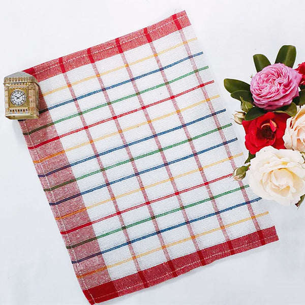 12PCS Tea Towel Kitchen Dish Towels 100% Cotton Absorbent Cleaning Cloth 34x58cm