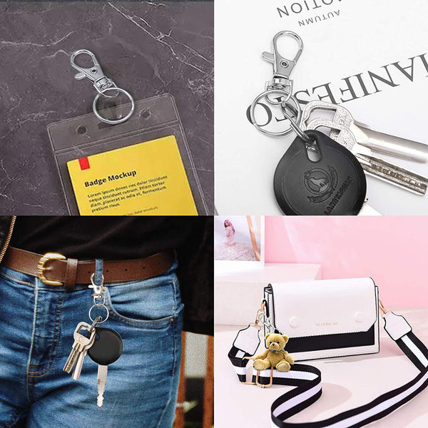 10PCS Alloy Swivel Lobster Clasp Clips Hook Key Ring Split Keychain Durable DIY