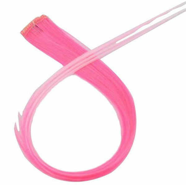 Clip On In Hair Extension Long Hair Coloured Synthetic Crochet Party Highlights