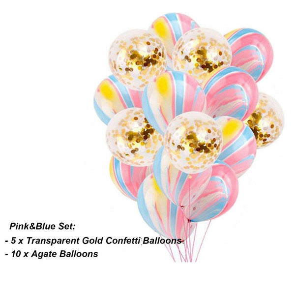 10-24pcs Balloon Set Foil Balloons Latex Confetti Balloon Party Birthday Wedding