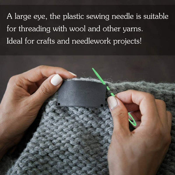 Mix Colour 20pcs Plastic Darning Threading Weaving Sewing Needles Great for Kids