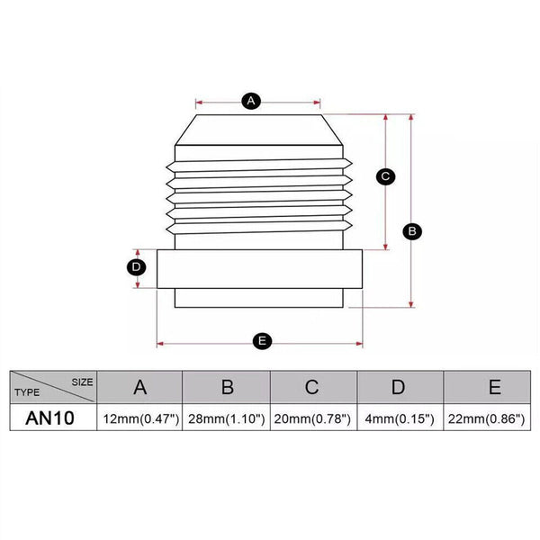 4pcs AN-10 10AN Male Aluminum Weld On Fitting Alloy Weld Fittings Accessories AU