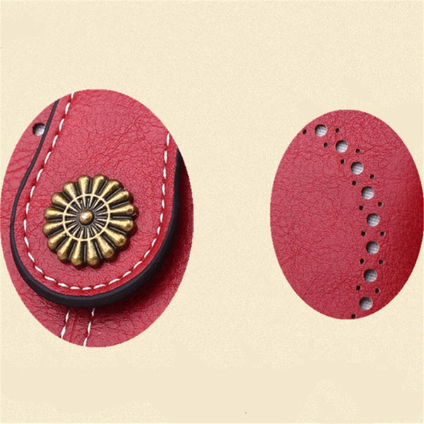2PCS PU Leather Wallet- Zipper Lady Long Card Holder Coin Phone Bag Case Purse
