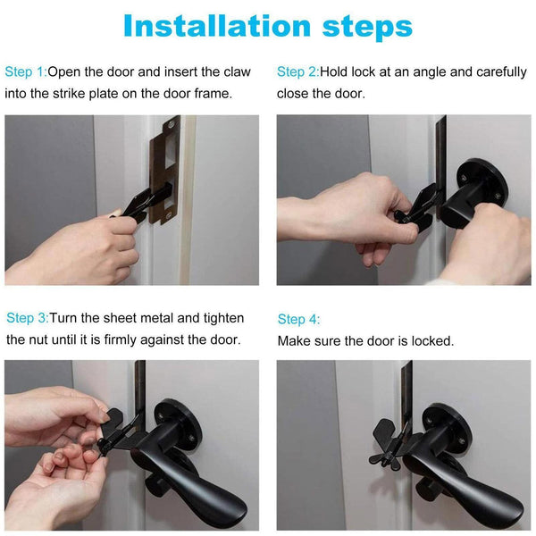 Portable Door Lock Security Safety Travel Hotel Home Addalock Safe-Lock New