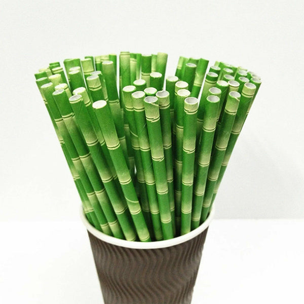 25X Colourful Paper Drinking Straws Straw FOIL Metallic Striped Party Wedding DI