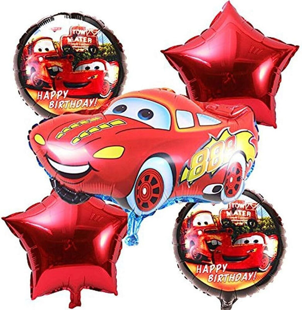 Cars Theme Party Supplies Set – Kids Birthday Banner, Balloons & Tableware Kit