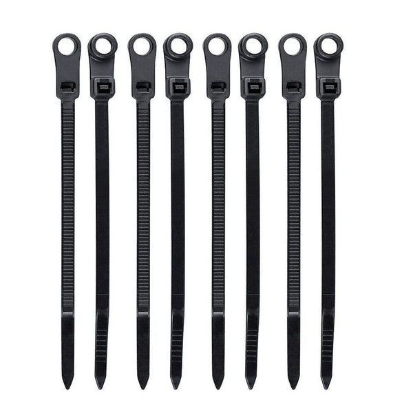 100PCS Nylon Cable Wire Zip Ties Mounting Hole Nail Screw Self locking Strap 5mm