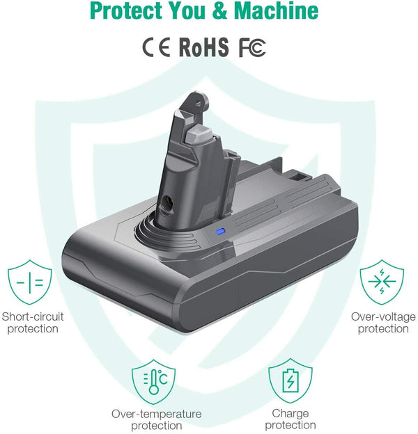 9500mAh For Dyson V6 Battery SV03 SV04 SV09 DC58 DC59 DC61 DC62 DC74 v6 Animal - Lets Party