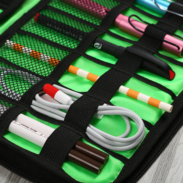 2X Gadget Cable Organizer Storage Bag Travel Electronic Accessories Cable Pouch