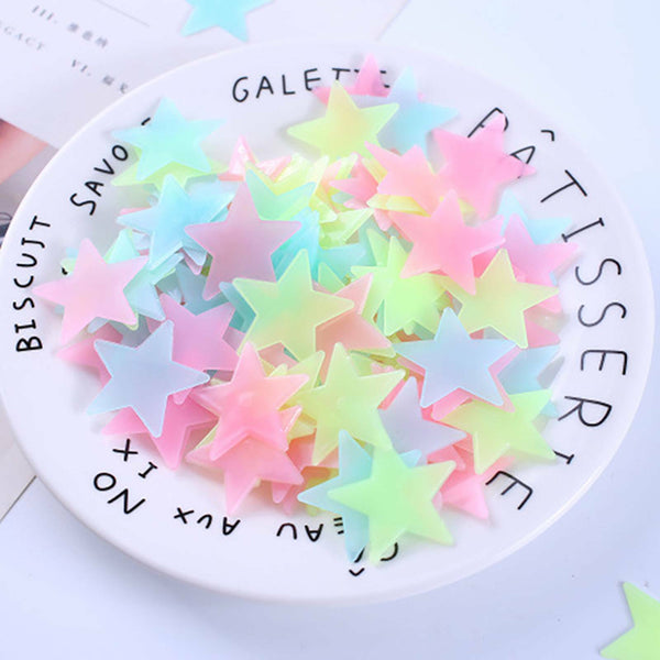 Wall Stickers Luminous Stars Moon Glow In The Dark Nursery Kids Room