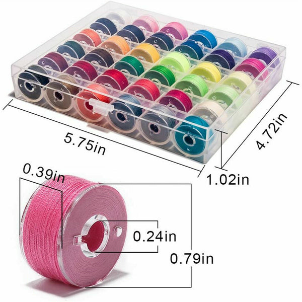 36/50Pcs Multicolor Thread Sewing Machine Bobbins Thread Embroidery Accessori AU