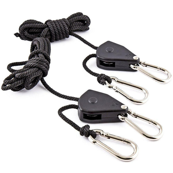 2-8PCS Adjustable Grow Light Hangers Rope Clip Hanger Ratchet For Growing Tent