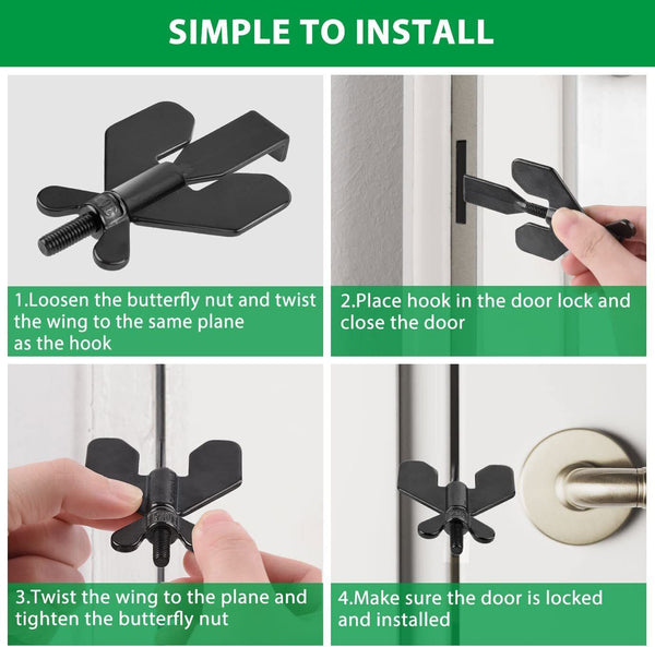 Portable Door Lock Security Safety Travel Hotel Home Addalock Safe-Lock New