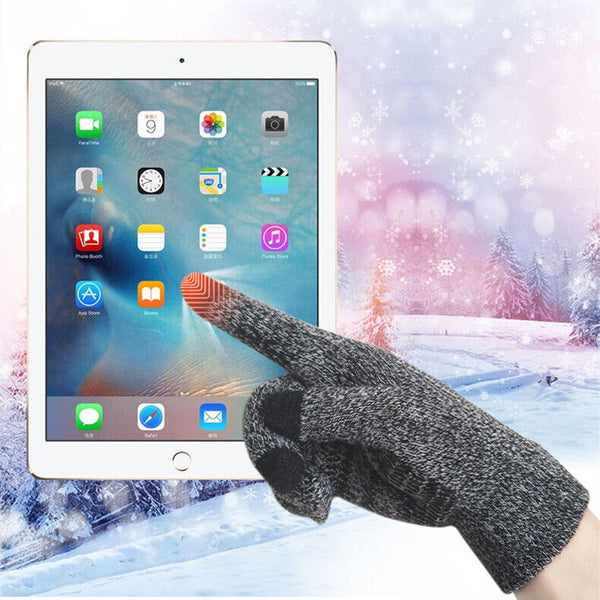 1/2pairs Women Men Warm Touch Screen Soft Wool Winter Gloves Warmer Mobile Phone