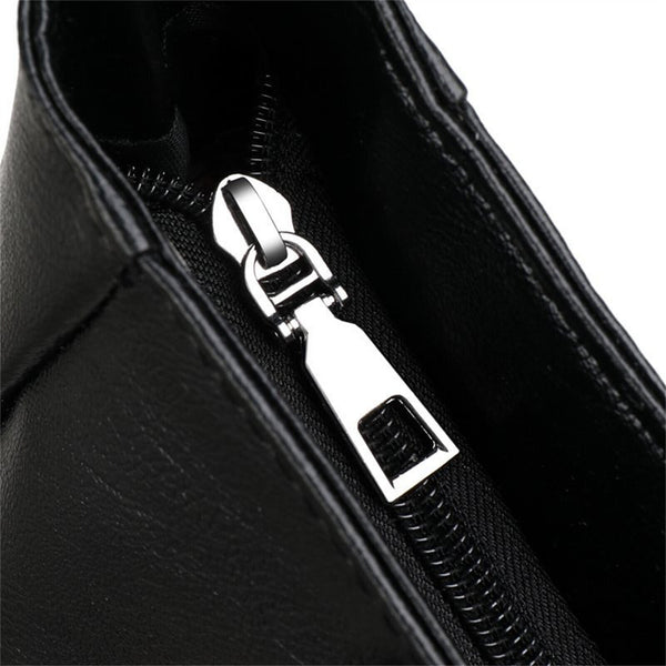 Women PU Leather Handbag Large Capacity Durable Shoulder Tote Bag W/ Side Pocket