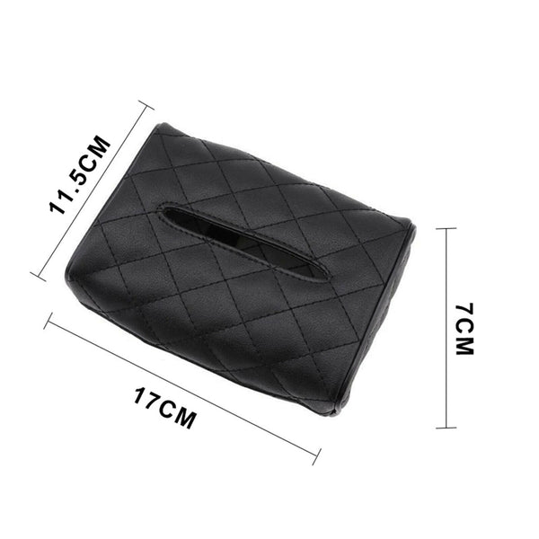 Tissue Box Napkin Case Holder PU Leather Storage Organiser Cover Home Table Car