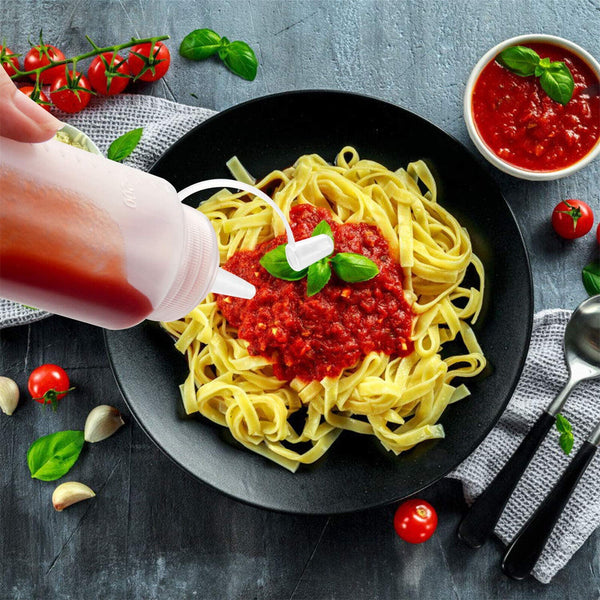 2-20X 1000ML Sauce Bottle Squeeze Bottle Plastic Condiment Dispenser Ketchup Oil