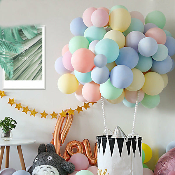 100PCS 12cm Macaron Balloons Pastel Candy Balloon Birthday Party Wedding AU