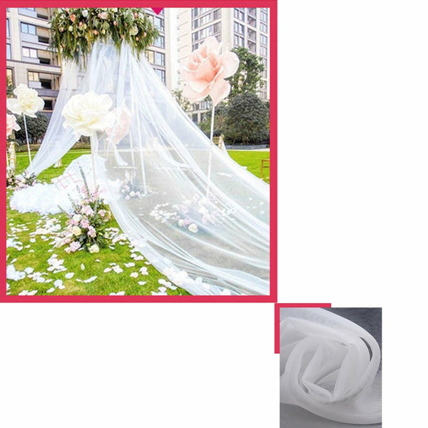 115M Tulle Roll Sheer Crystal Organza Fabric Birthday Event Party Wedding Decor