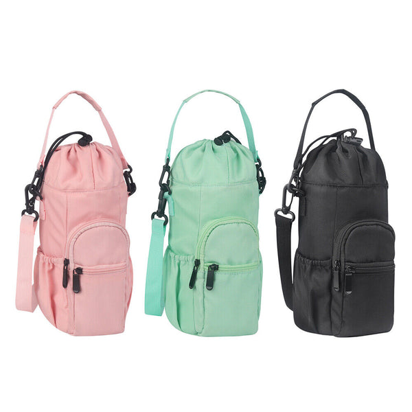 1-3x Portable Water Bottle Carrier Insulated Cup Cover Bag Holder Pouch w/ Strap