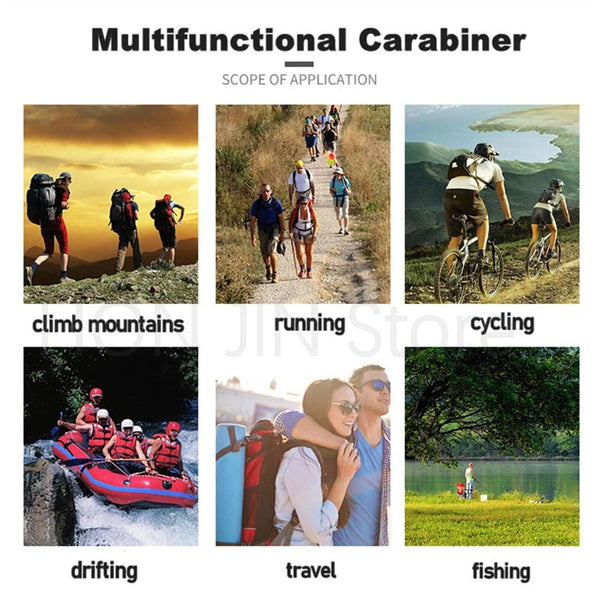 20Pcs Aluminum Alloy Carabiner Clip Clasp Hook Keyring Camping Carabina AU STOCK