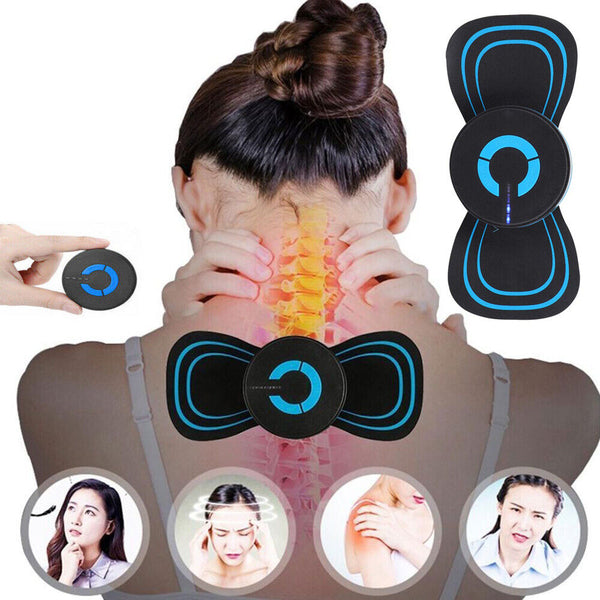 Mini Electric Neck Back Massager EMS Cervical Massage Patch Relief Pain Portable - Lets Party