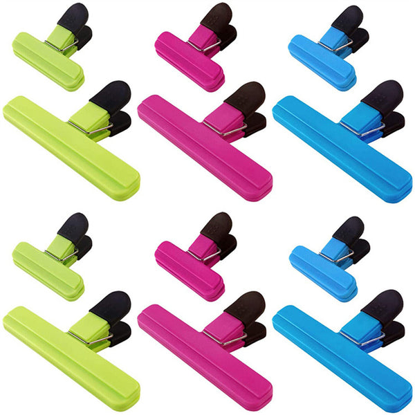 6-12PCS Sealing Chip Clips Plastic Sealer Grip Snack Food Storage Bag Sealing AU