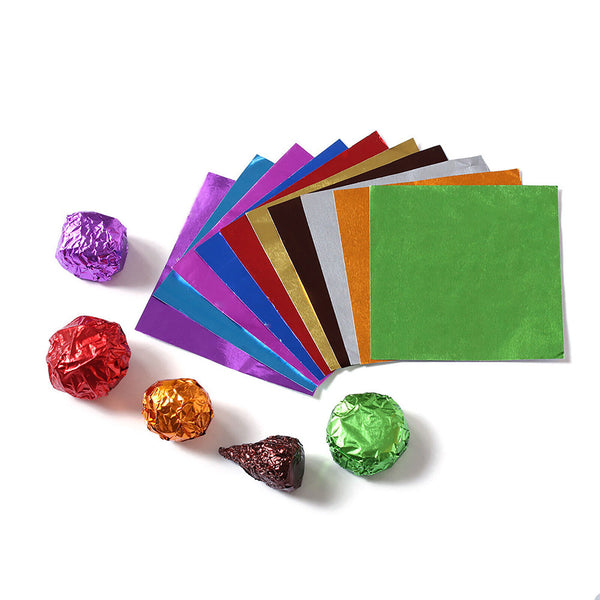 600X Square Candy Chocolate Lolly Aluminum Foil Paper Gift Wrappers Colorful AU