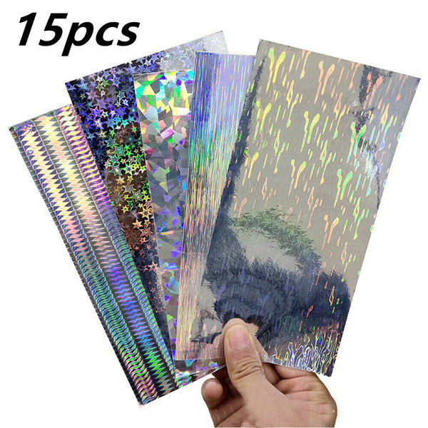 Reflective DIY Fishing Lure Sticker Holographic Adhesive Film Flash Tape