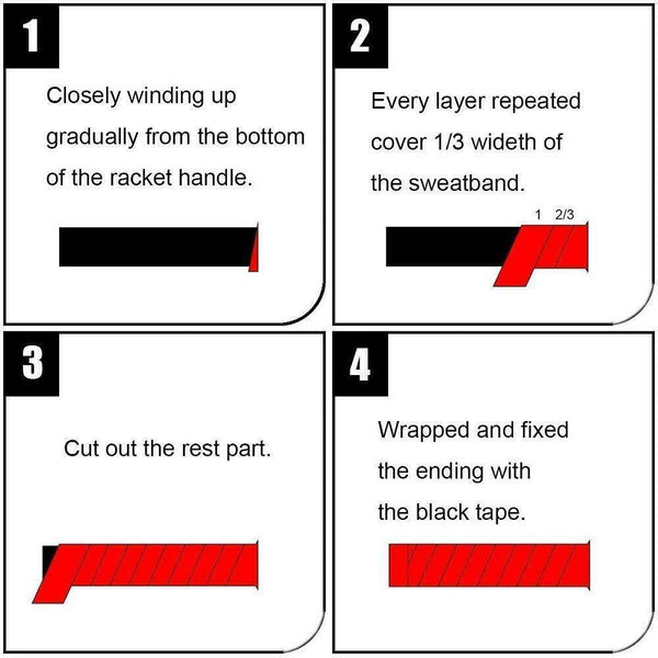 8x Anti-slip Racket Grip Tape Badminton Tennis Over Squash Racquet Rod Sweatband