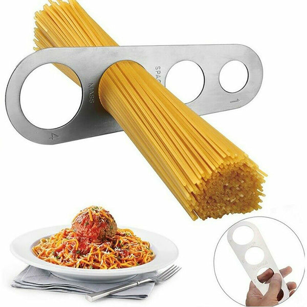 2X Stainless Steel Pasta Serving Size Measuring Tool Spaghetti Noodle Portion A