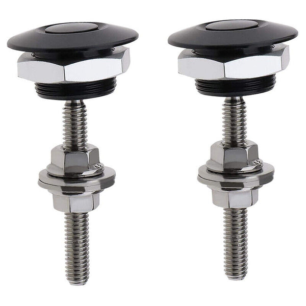 4pcs Black Aluminum Push Button Quick Release Bumper Hood Pin Bonnet Lock Latch