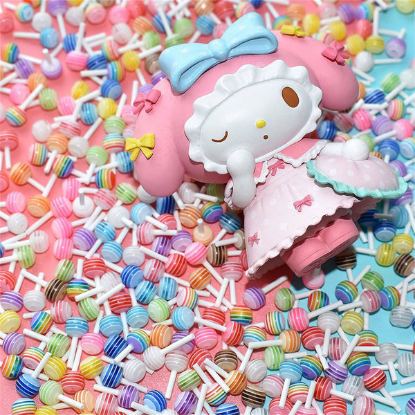 50x 3D Lollipop Shaped For Nail Coffin Tips Stickers Jewelry Decor Manicure AU