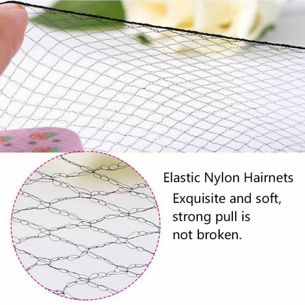 20Pcs Ballet Bun Net Invisible Dance Hair Net Elastic Edge Mesh Net Bun Cover AU