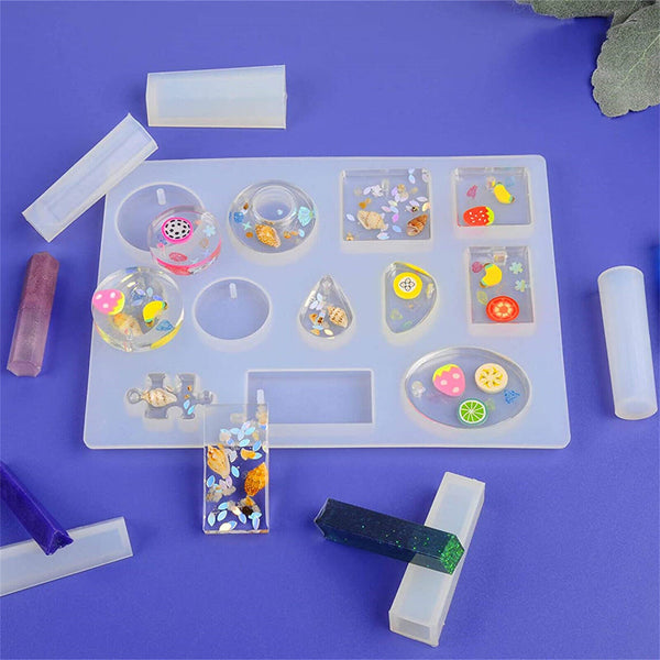 213 Silicone Resin Moulds Mold Jewelry Earring Pendant Casting Craft DIY Kit Set