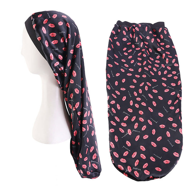 Satin Silk Bonnet Sleep Cap Head Cover Turban Wrap Long Hair Sock Hair Sleep Cap