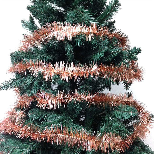 1/2/5PCS Christmas Rose Gold Tinsel Garland Xmas Party Tree Home Decor Ornaments