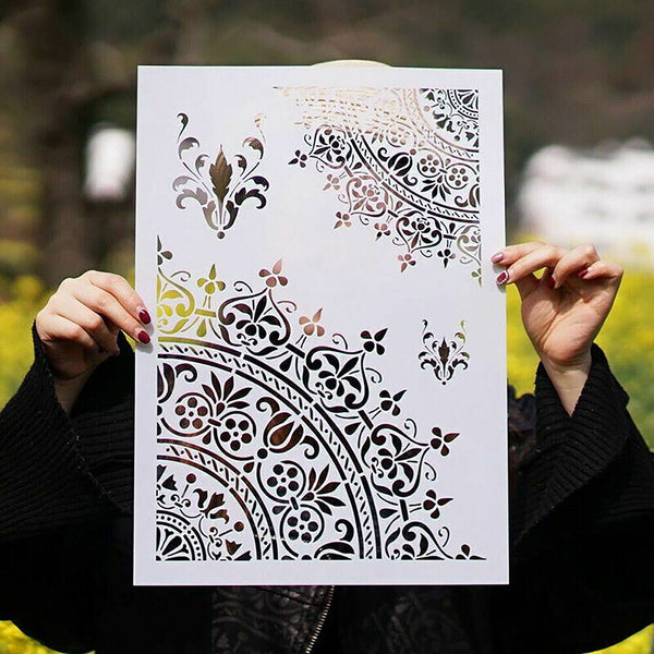A4 Craft Mandala Stencils Template For Walls Painting Scrapbooking Stamping Art