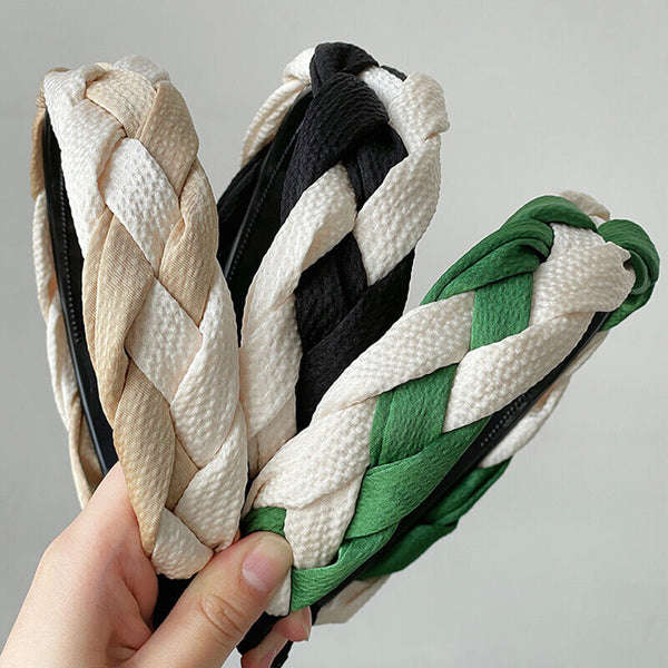 Women Headband Twist Hairband Bow Knot Cross Tie Wide Headwear Hair Band Hoop