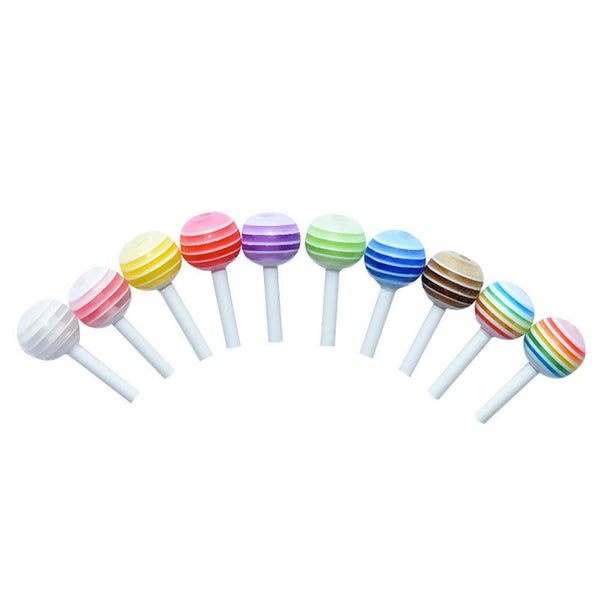 50x 3D Lollipop Shaped For Nail Coffin Tips Stickers Jewelry Decor Manicure AU