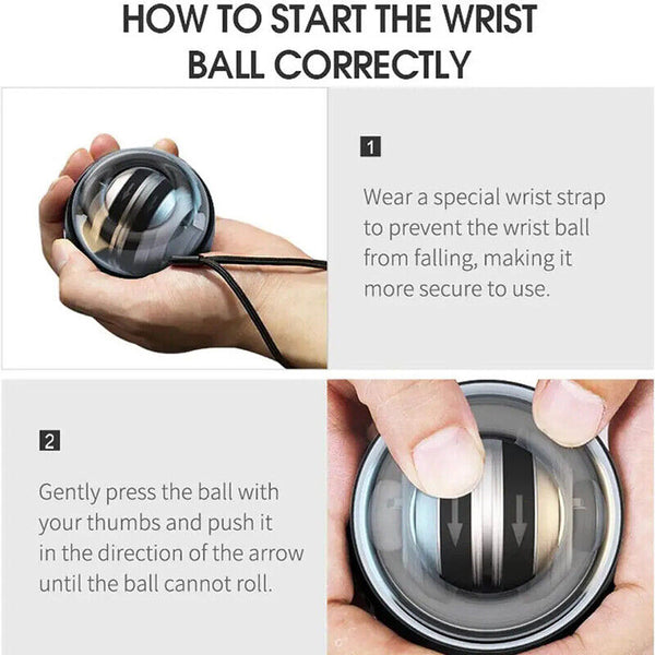 LED Wrist Ball Trainer Relax Gyroscope Ball Muscle Power Ball Gyro Arm Exerciser