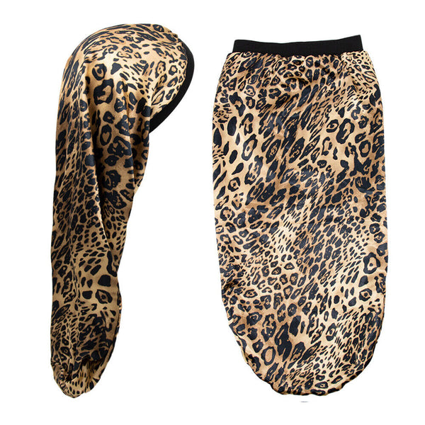 Satin Silk Bonnet Sleep Cap Head Cover Turban Wrap Long Hair Sock