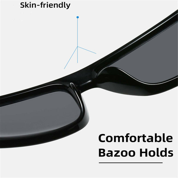 New Black Square Frame Polarized Sunglasses Driving Mens Designer Retro Eyewear