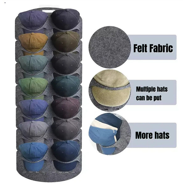Wall Hanging Hat Baseball Hat Storage Bag Rack Door Hanger Cap Display Organizer