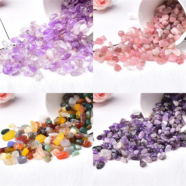 100G Natural Gemstone Tumbled Crystal Chips Chakra Wicca Jewelry Rose Quartz AU